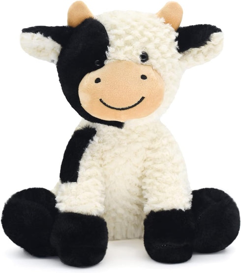 HWD 9.8'' Soft Cow Plush Dolls Stuffed Animals Toys Gifts for Kids, Toddler, Birthday, Valentines, Christmas (Sitting)...
