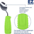 Adaptive Spoon Easy to Hold for Independent Eating, Weighted Utensils for Hand Tremors (Green Spoon Right Hand)...