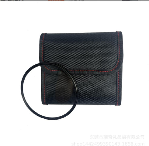 Professional Photography Filter Bag, 3-Pocket Camera Lens Filter Bag Entrainment, Waterproof And Dustproof Anti-Fall Design Suitable for 25mm-82m ...