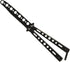 Butterfly Knife Trainer Practice Steel Metal Folding Knife Training Knife Unsharpened Blade (Black)...