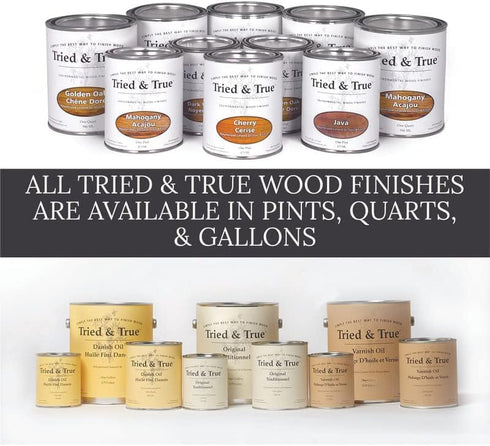 Tried & True Danish Oil, 8 oz. - Polymerized Linseed Oil Wood Finish & Sealer, Ideal for Furniture, Butcher Blocks, Salad Bowls, & More - Food Saf...