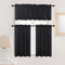 Faux Silk Kitchen Curtain Valance Set 36 Inch long Tier Curtains Cafe Curtains Rod Pocket valances for Living Room Bedroom Bathroom Farmhouse Rust...