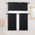 Faux Silk Kitchen Curtain Valance Set 36 Inch long Tier Curtains Cafe Curtains Rod Pocket valances for Living Room Bedroom Bathroom Farmhouse Rust...