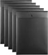 VANRA Vertical File Folders Poly Filing Envelope Plastic Project Folder with Snap Button Closure for A4 Letter Size Paper (Pack of 5, Black)...