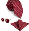 S&W SHLAX&WING Ties for Men Necktie Set with Pocket Square Cufflinks Hanky XL 17...