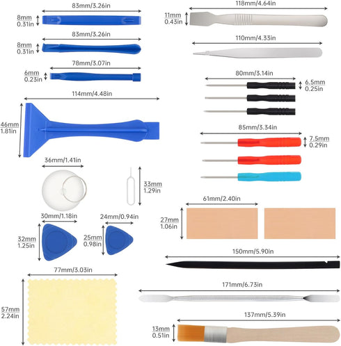 OriGlam 22 in 1 Professional Safe Opening Pry Tool, Mobile Phone Repair Screwdrivers Sucker Hand Tools Kit for iPhone, Smart Cell Phone, Laptop...