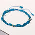 Blue Apatite Evil Eye Anklet Bracelets for Women Tumbled Chip Beach Foot Anklet Amulet Protection Reiki Crystals...