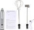 Electric Milk Frother,Rechargeable Electric Cappuccino Frother,Professional for Restaurant Home(Silver)...