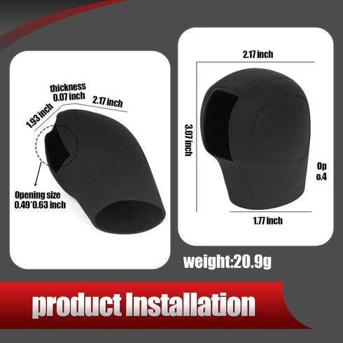 2 PCS Car Silicone Gear Shift Protector, Anti-Slip Flexible Protective Cover for Shift Knob, Waterproof Easy-Grip Shifter Cover, Universal Automat...