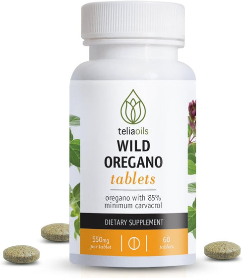 Wild Oregano Tablets from Oregano with Over 85% Carvacrol. Ideal to Boost The Immune System. Powerful antioxidant...