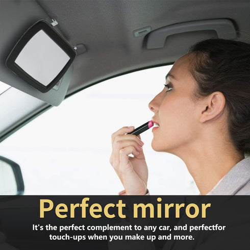 1 PC Car Sun Visor Vanity Mirror, Clip-on Automotive Cosmetic Vanity Mirror, Deluxe Makeup Sun-Shading Mirror, 6.57"x4.33" Universal Vehicle Inter...