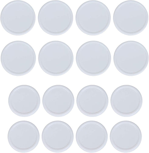 16Pcs Plastic 8 Regular Mouth Lids and 8 Wide Mouth Plastic Storage Caps for Mason Jars, White...