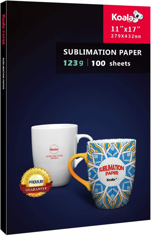 Koala Sublimation Paper 11x17 inches Easy to DIY T-shirts, Tumblers, Mugs Only Compatible with Inkjet Sublimation Printer Sublimation Ink 100 shee...