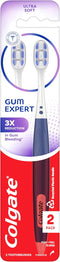 Colgate Gum Expert Ultra Soft Gum Toothbrush Pack, Extra Soft Toothbrush for Sensitive Gums, Gum Bleeding and Irritation, 2 Pack...