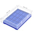 uxcell Centrifuge Tube Rack Storage Box, 96-Well 5.5mm Hole Dia Polypropylene Holder for 0.2ml Microcentrifuge Tubes Vials Samples, Blue Yellow Re...