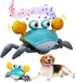Crawling Crab Dog Toy, Interactive Toys for Boredom Dogs Cats Pet, Obstacle Avoidance Dancing Fun Toys Moving Toy for Puppys/Small/Medium Dogs Chr...