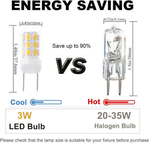G8 LED Bulb 120V 30W Halogen Light Bulb Lamp for Over The Range Microwave Hood, Kitchen Over Stove Light Surface Light Bulbs for GE Microwave Oven...