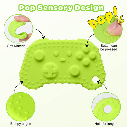 Baby Teether Toys, 2 Pack Teething Toys for Babies, TV Game Remote Control Shape Silicone Sensory Teethers, Infant Chew Toys for Baby Shower Easte...