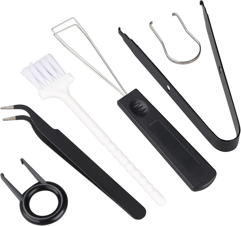 6 Pcs Keyboard Puller Set,Keyboard Remover Tools Kit Switch Puller Set Stainless Steel Keycap Remover Cleaner Tool Keycap Puller Kit with Keycap T...