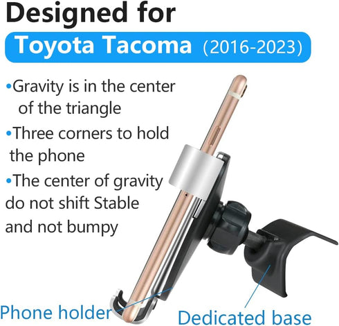 Car Phone Holder for Toyota Tacoma 2016 2017 2018 2019 2020 2021 2022 2023 Truck Auto Interior Accessories Best Cell Phones Mount Cellphone Mobile...