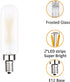 Dimmable T6 LED Bulb 25W Candelabra 2W E12 Edison Light Bulbs Soft White 3000K, T25 Mini Tubular Frosted Glass LED Filament Chandelier Light Bulbs...