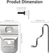 Belt Clips for Dewalt, 8pcs 304 Stainless Steel Drill Clips Tool Hooks with Screws for Dewalt N268241 Fit for 20V Power Tools DCD980 DCD980L2 DCD9...