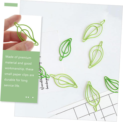 120 Pcs Paper Clip Paper Clip Office Paperclips Leaf Shaped Paper Clip Office Supplies Set Binder Folders Metal File Holder Small Paperclips Paper...