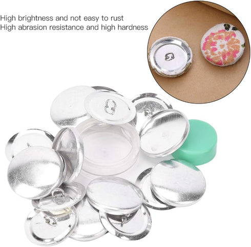 Cover Button Kit, Fabric Covered Button Kit, Flat Back Button Covers Kit, Buckle Making Tool for DIY Handmade Crafts(30mm)...