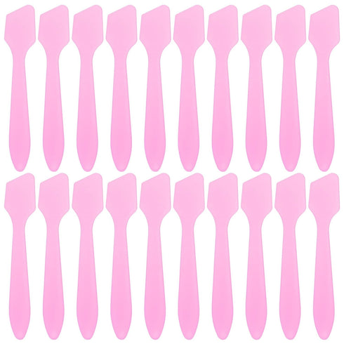 Tbestmax 300 PCS Mini Cosmetic Spatulas 3.2" x 0.6" Disposable Makeup Spatulas, Plastic Spatulas Pink Facial Creams Skin Care Spatulas...