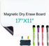 Magnetic Dry Erase Whiteboard Fridge White Board Sheet 17x11 with 4 Markers, 1 Magnetic Eraser and 2 Magnets, for Wall, Easy to Write and Clean Dr...