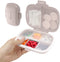 Travel Pill Organizer, Portable 8 Compartments Small Pill Case Daily Pill Box to Hold Vitamins, Cod Liver Oil, Medicine for Pocket Purse (Beige)...