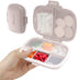 Travel Pill Organizer, Portable 8 Compartments Small Pill Case Daily Pill Box to Hold Vitamins, Cod Liver Oil, Medicine for Pocket Purse (Beige)...