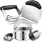 iNeibo Professional Baking Tools Biscuit Cutter Set Dough Blender/Cutter Round Cookies Cutter with Handle + Pastry Scraper+Egg Separator Heavy Dut...