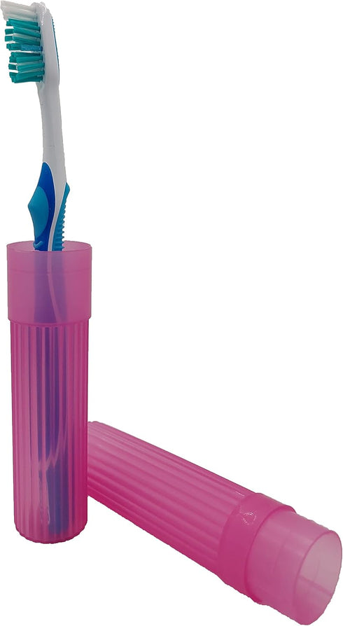 Toothbrush Holder (Pink) - Made in The USA. W/ventilation holes....