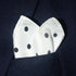 White Polka Dot Silk Pocket Square 100% Silk - Full-Sized 16"x16"...