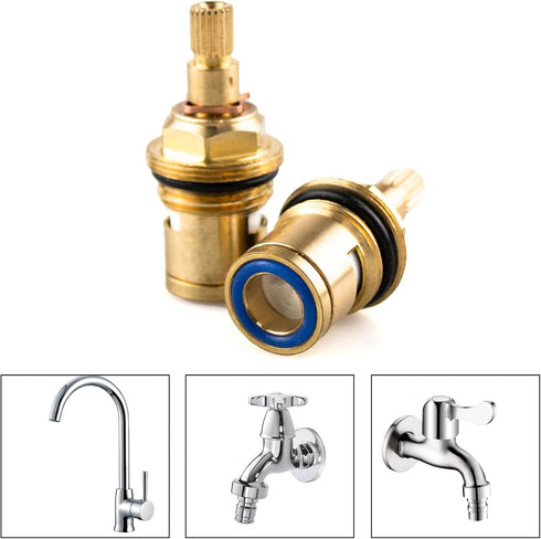 Brass Ceramic Stem Disc Cartridge G1/2" Replacement Brass Faucet Valve, Faucet Repair Replacement Parts for Bathroom Kitchen Tap Sink Faucet...