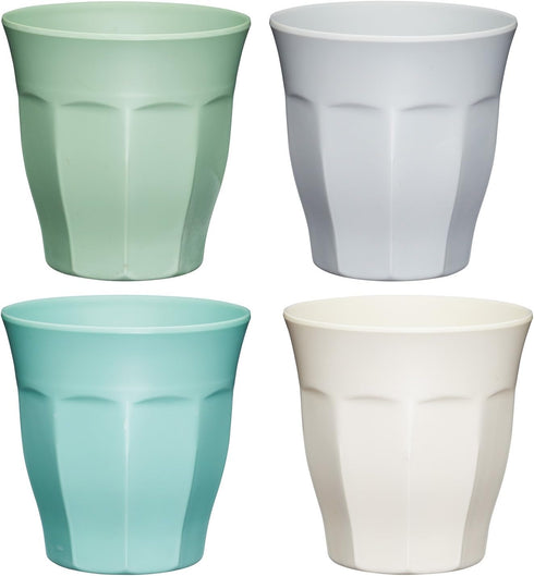Kitchen Craft Colourworks 'Unbreakable' Melamine Tumbler Cups, 280 ml (10 fl oz) - 'Classics' Colours (Set of 4)...
