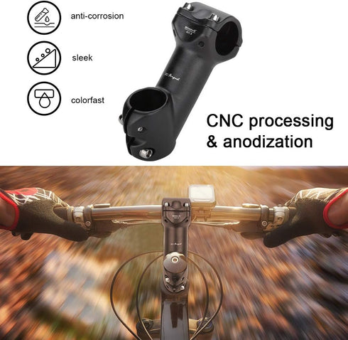Dimension stem 31.8,31.8 Bike Stem,Mountain ycle Alunimium Alloy Bike Tube Stem Replacement Part Accessory...