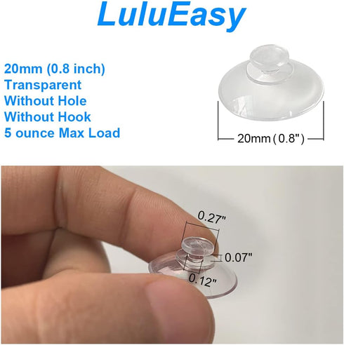 20mm 30 Pieces Mini Suction Cups Clear Without Hooks Without Holes, PVC Plastic Sucker Pads for Festival Decoration Wall Glass Home Car...