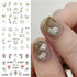 12 Sheets Lily Flowers Nail Stickers Water Transfer Decals Slider Nail Art Decorations White Flower Green Leaf Geometric Line Sliders Spring Flora...