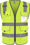 Safety Vest for Men High Visibility Vest with 9 Pockets, Hi Vis Reflective Vest with Reflective Strips, Reflective Vest for Men Construction, Meet...