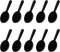 Penta Angel Coffee Scoops 10Pcs 0.25 OZ Plastic Short Handle Measuring Spoons Tablespoons for Coffee Tea Sugar Cereal and Milk Powder (Black)...