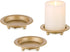 Inweder Iron Plate Candle Holder: Gold Candle Plate for Pillar Candles, Set of 3 Candle Tray, Candle Dish, Decorative Pedestal Candle Stand for Pi...