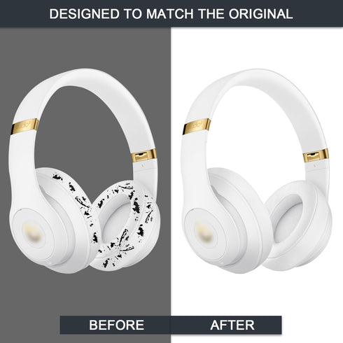 Replacement Ear Pads for Beats Studio 2 & Studio 3 Wired & Wireless Headphones, Replacement EarPads Cushions Headphones Covers with Memory Noise I...