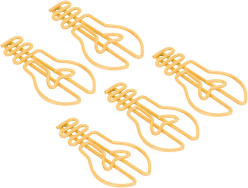 100Pcs Light Bulb Paper Clips Metal Special Shaped Paperclip with Storage Box Page Markers for School Office Supplies (Yellow)...