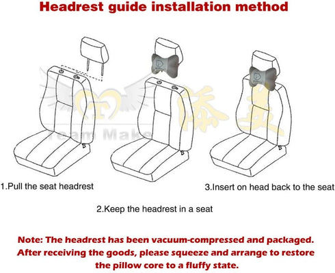 Tianmei 2 Pcs Plain Color Memory Foam Car Headrest Vehicle Seat Neck Rest Support Pillow Relief Pad (JYM–Pure Black)...