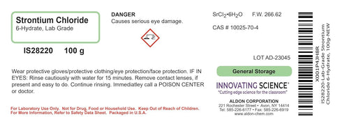 Innovating Science Lab-Grade Strontium Chloride 6-Hydrate, 100g - The Curated Chemical Collection...