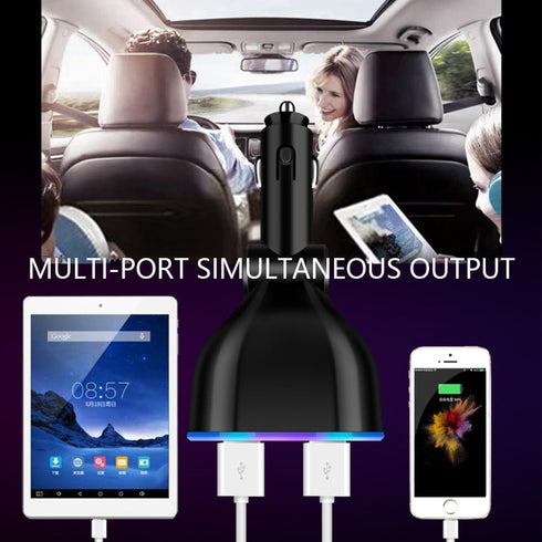 5 Port Cigarette Lighter Splitter,QC3.0&PD 20W Super Fast Car Charger with Dual Cigarette Lighter Plug with LED Voltmeter Compatible with iPhone 1...