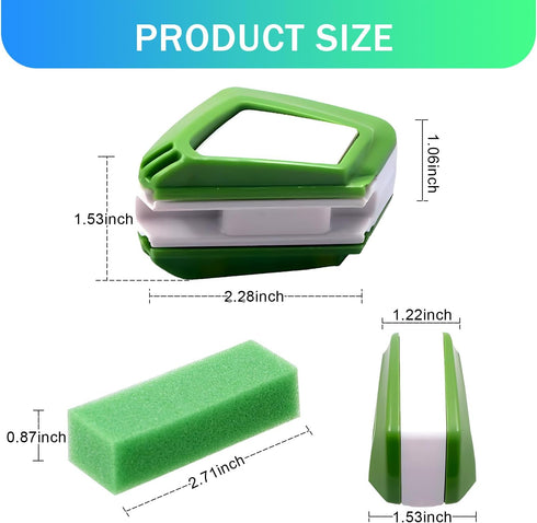 Pack-1 Car Windshield Wiper Repairer, Wiper DIY Smart Quickly Repair Tool with Cleaning Sponge, Car Wiper Blade Cutter Regroover, Universal Mainte...