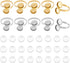 UNICRAFTALE 10Pcs DIY Blank Dome Cuff Ring Making Kit 304 Stainless Steel Bezel Cup Cuff Ring Settings Round Ring Blanks Settings Frame Double Tra...